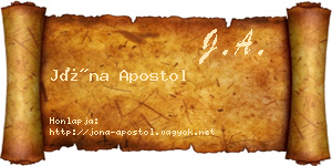 Jóna Apostol névjegykártya